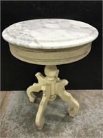 Marble topped small end table