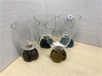 Set Of 4 Crystal Tumblers (polished Bottoms)