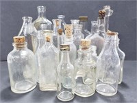 Vintage assortment of small glass bottles