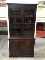 Tall vintage cherry wood cabinet