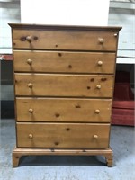Tall Lane wood highboy chest of drawers