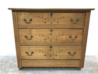 Antique chest of drawers w/ carved detail