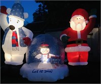 Large outdoor Christmas blow up display