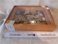 Cigar Display Box of Jewelry & More