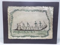 Signed ancient Grecian ship nautical metal art