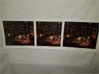 3 Signed Daniel Moore "Crimson Legacy" Prints