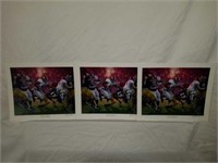 3 Signed Daniel Moore "Crimson Dynasty" Prints