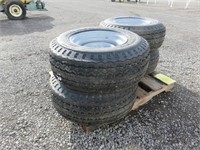 (4) 12x16.5 Implement Tires & Rims