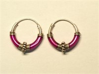 Sterling Silver Earrings (~weight 0.9g)