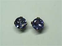 10K Yellow Gold Iolite (0.56cts) Earrings