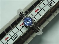 Sterling Silver Tanzanite Ring (~weight 3g),