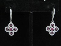 Sterling silver cubic zirconia earrings