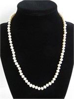 Sterling silver genuine freshwater pearl necklace