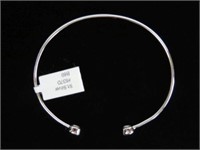 Sterling silver cubic zirconia bangle bracelet