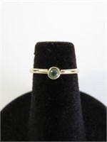 10kt yellow gold genuine alexandrite bezel ring