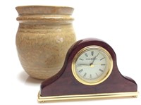 Howard Miller Desk Clock/mccoy Pottery Vase