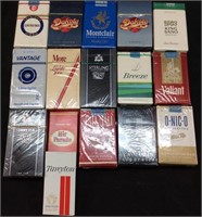 16 COLLECTOR CIGARETTE PACKS WITH CASE