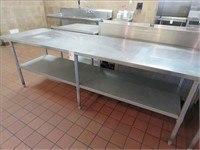 96" SS WORK TABLE W/LOWER SHELF