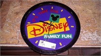 Disney Family Fun wall clock some scratches 14 in