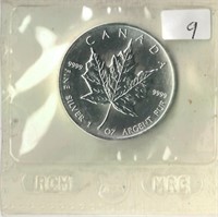 Canadian 1998 Silver .999 Maple Leaf $5 Coin