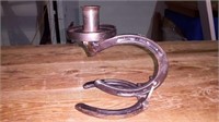 Decorative horseshoe candle holder