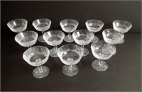 12 Waterford Lismore Champagne / Sherbet Glasses