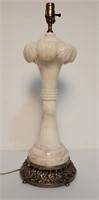 Antique Alabaster Table Lamp