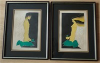 Pair of Signed Adam & Eve Lithographs by Misha