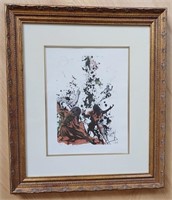 Salvador Dali "The Descending Angel" Framed Print