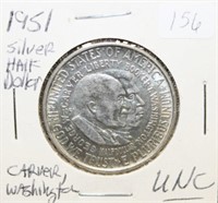 1951 Washington-Carver Commemorative Silver Half