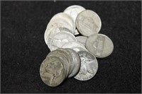 (21) Various Date Silver War Nickels