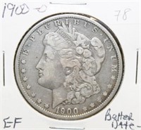1900-O EF Morgan Silver Dollar