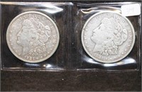 (2) 1921-S Morgan Silver Dollars