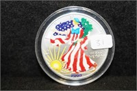 2000 Painted Liberty Silver Eagle