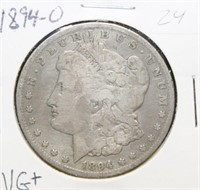 1894-O VG+ Morgan Silver Dollar, Good Date