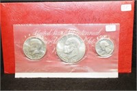 US Bicentennial Silver 3 Piece Uncirculated Set