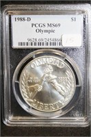 1988-D PCGS MS69 Olympic Silver Dollar