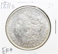 1891-S EF+ Morgan Silver Dollar