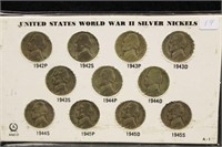 11-Piece set of All dates and marks of World War
