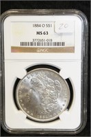 1884-O NGC MS63 Morgan Silver Dollar