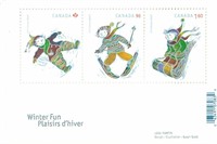 Winter fun Canada Post souvenir sheet stamps