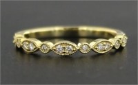 14kt Yellow Gold Antique Style Diamond Band