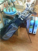 Golf clubs with bag