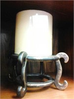 Large candle on Claw stand