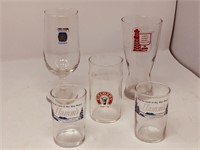 assorted beer glasses