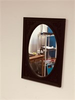 black framed mirror