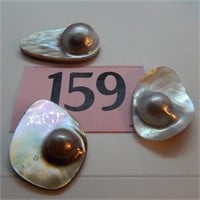 3 MABE BLISTER PEARLS ~2"