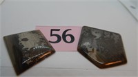 2PC POLISHED SLICED AGATE 1-2"