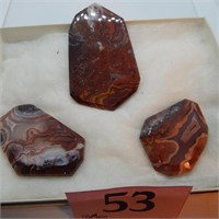 POLISHED LACE AGATE SLICES APPROX. 2-3"