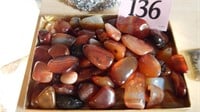 TUMBLED RED AGATE BRAZIL APPROX. 1LB
